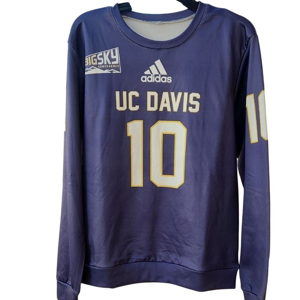 Adidas Men's medium blue UC Davis Crewneck Sweatshirt